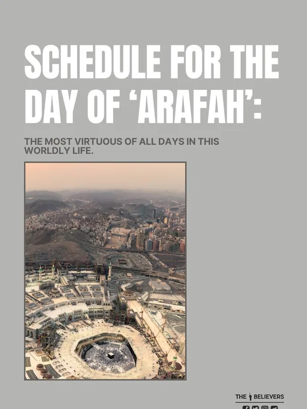 Shedule for the day of Arafah